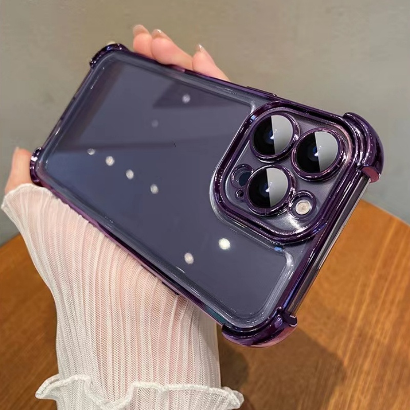 Ốp Điện Thoại iPhone 11 12 13 14 Pro max 14 plus case ốp lưng iphone 14 13 12 11 promax plus Trong Suốt Mạ Viền Sang Trọng Chống Sốc Chống Rơi Cho iPhone 14 Promax 13 12 11 Pro Max