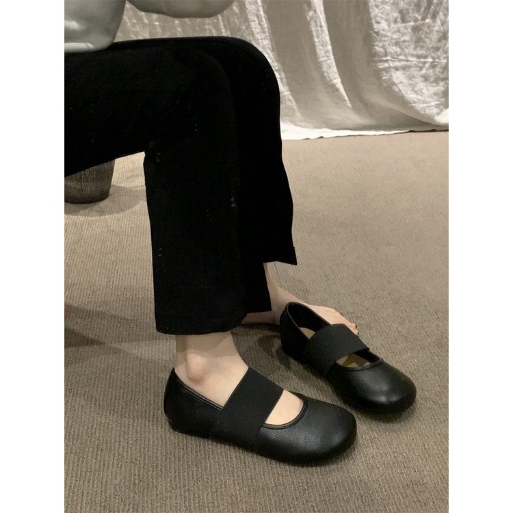 Giày Búp Bê Mary Jane Mũi Tròn Đế Bằng Mềm Mại Thời Trang Xuân Thu 2023 Cho Nữ