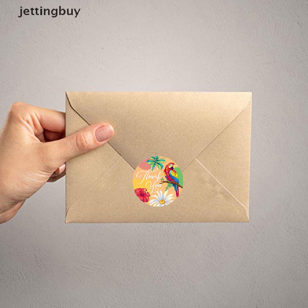 Cuộn 500 Nhãn Dán Thank You Họa Tiết Hoa Dành Cho Niêm Phong Kẹo QDD