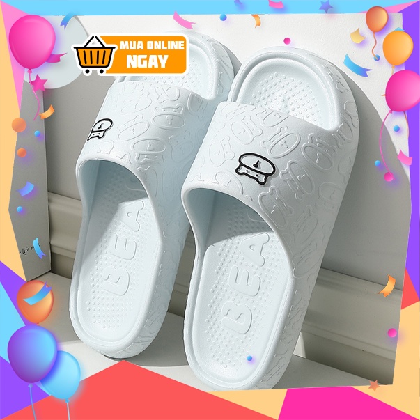 Dép Quai Ngang Gấu Home Đi Trong Nhà,Văn Phòng Nhựa Eva Siêu Nhẹ Happy Home 1977