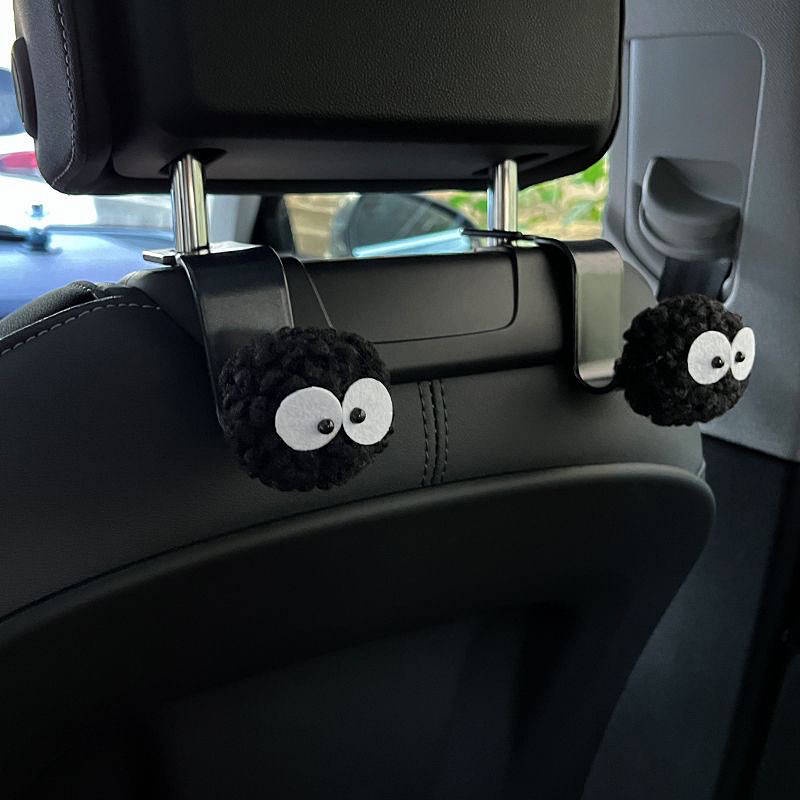 Xiaohongshu Wool Small Briquette Car Seat Back Hook Car Three-Dimensional Car Seat Back Chair Back Storage Decoration azvH