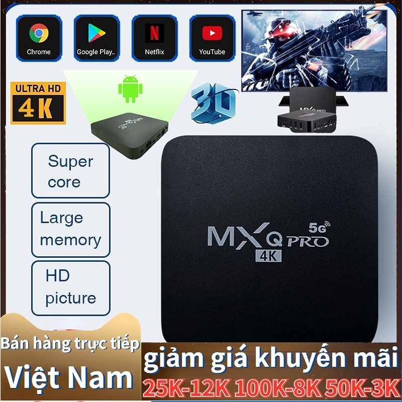 【Luôn Sẵn Hàng giao】Android TV Box MXQ PRO 4K 2023 - Ram 2GB, Amlogic Android 11 Đã cài sãn xem truyền hình trên YouTube