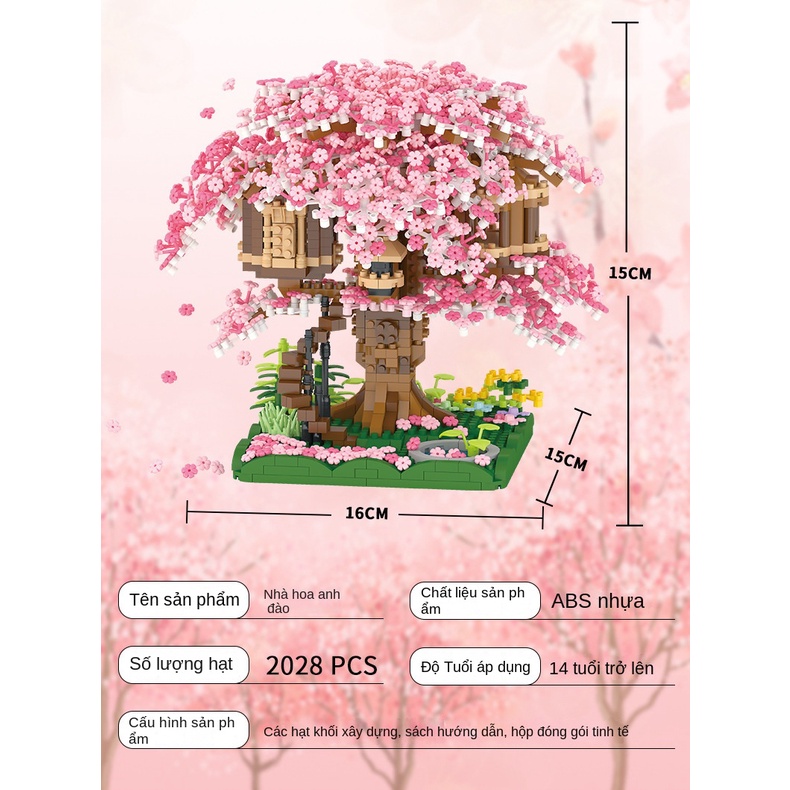 Loki Bộ Đồ Chơi Lắp Ráp Ngôi Nhà Cây Anh Đào 801