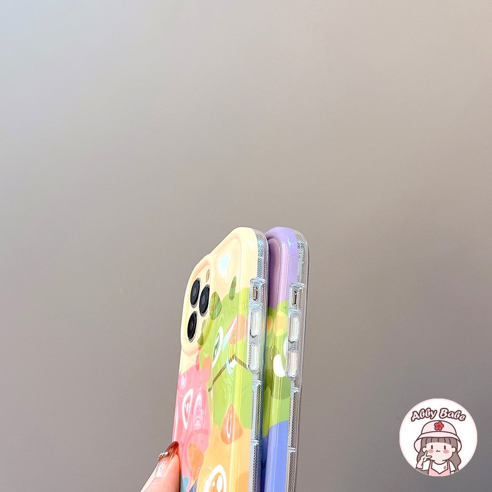 Ốp Điện Thoại TPU Mềm Chống Sốc Họa Tiết Quái Vật Mắt To Phối Bóng Lông Cho IPhone 14 Pro Max 13 12 11 Pro Max