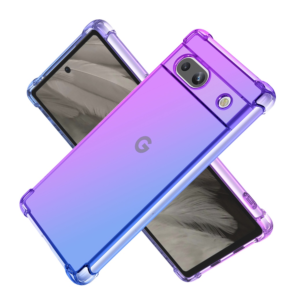 Ốp Điện Thoại Silicon TPU Mềm Trong Suốt Màu Gradient Cho google pixel 7a 7 pro 6a 6 pro google pixe