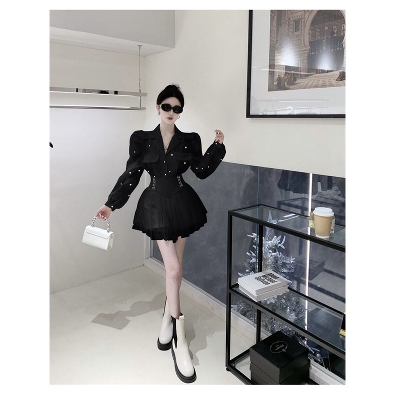 Áo Khoác Vest Đính Hạt Phong Cách Hàn Quốc Thời Trang Mùa Xuân Mới 2023