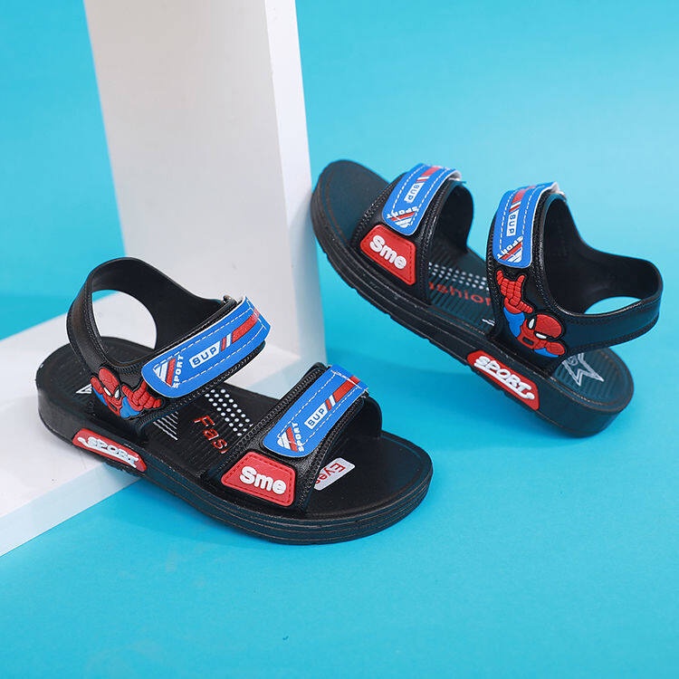 Dép MICHLEY có khóa dán đế mềm chống mài mòn họa tiết hoạt hình phong cách Hàn Quốc thoáng mát dành cho trẻ em