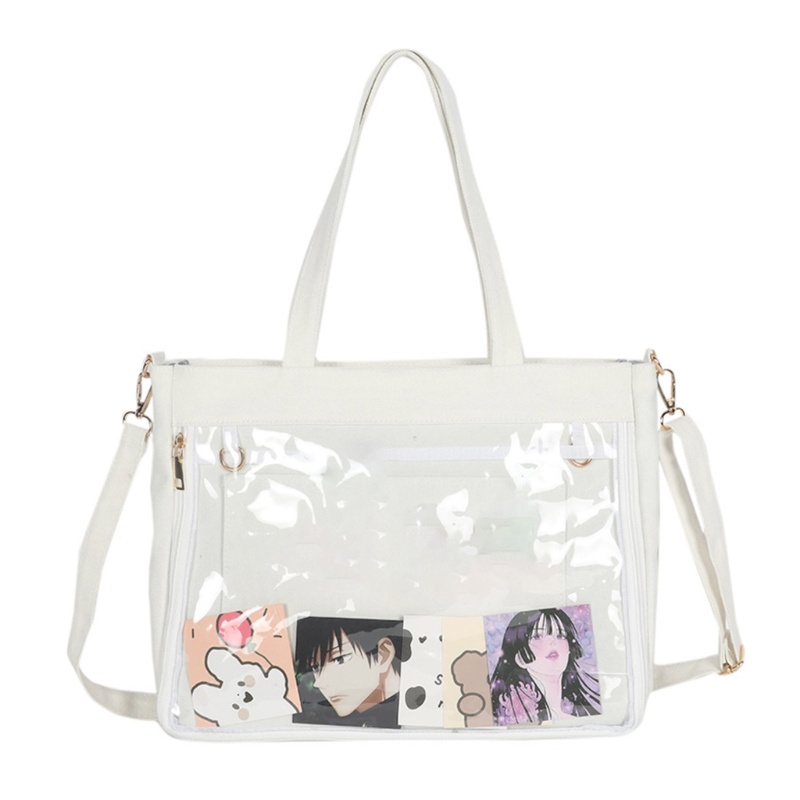 Túi Đeo Chéo Vai Bằng Vải Canvas Có Sức Chứa Lớn Phong Cách Harajuku Dành Cho Nữ