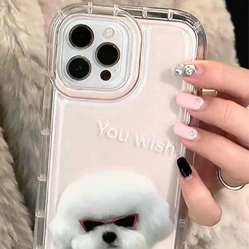 Ốp Điện Thoại Silicon TPU Mềm Chống Sốc In Hình Cún Dễ Thương Cho IPhone 14 13 11 12 Pro XS Max X XR 7 8 Plus