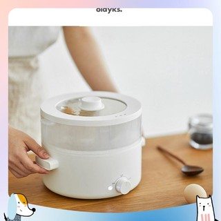 Nồi lẩu điện Olayks đa năng dung tích 5L kèm vỉ hấp