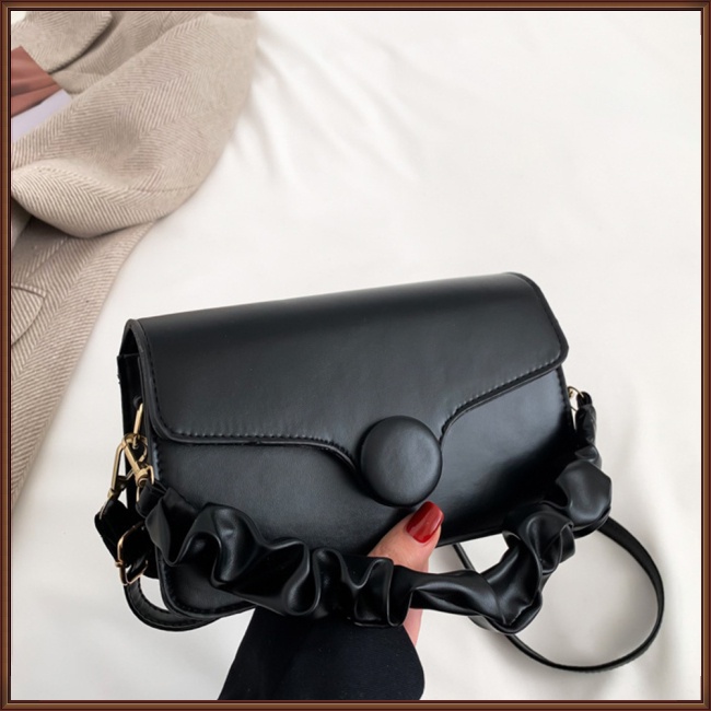 Túi Đeo Chéo Da Pu Màu Trơn Đơn Giản Phong Cách Retro Cho Nữ