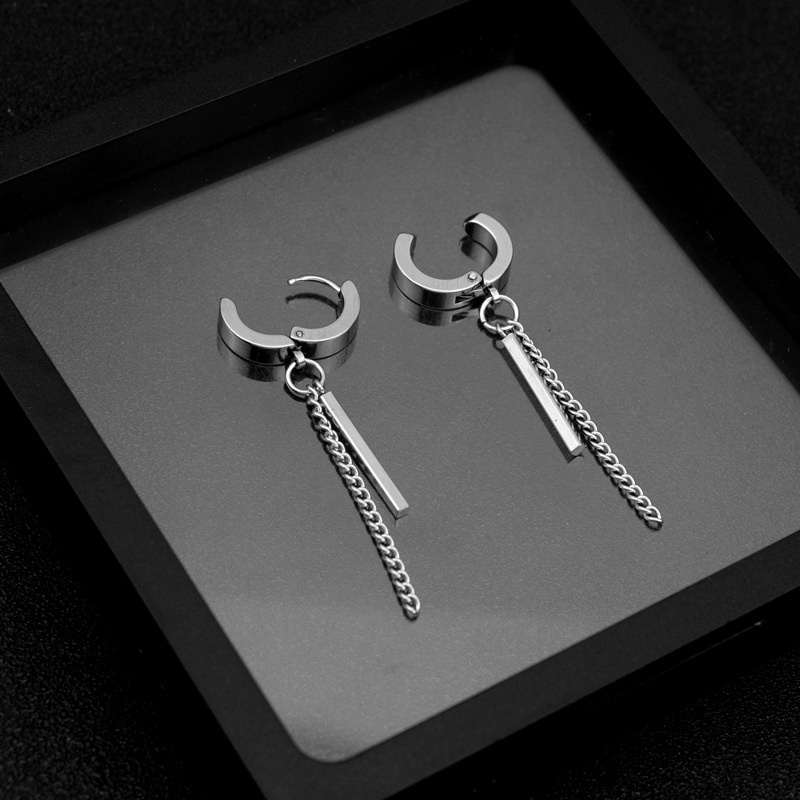 1 Khuyên Kẹp Vành Tai Thép Không Gỉ Phong Cách Hàn Quốc