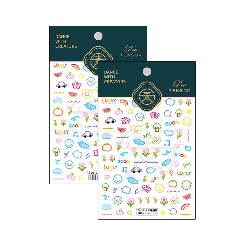 Miếng Dán Trang Trí Móng Tay Họa Tiết Hoạt Hình Dễ Thương TS-2611