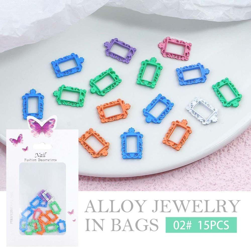 Khung Kim Loại Trang Trí Móng Tay Phong Cách Vintage|Phụ Kiện Trang Trí Móng Tay Nhiều Màu Sắc Bắt Mắt Tiện Dụng