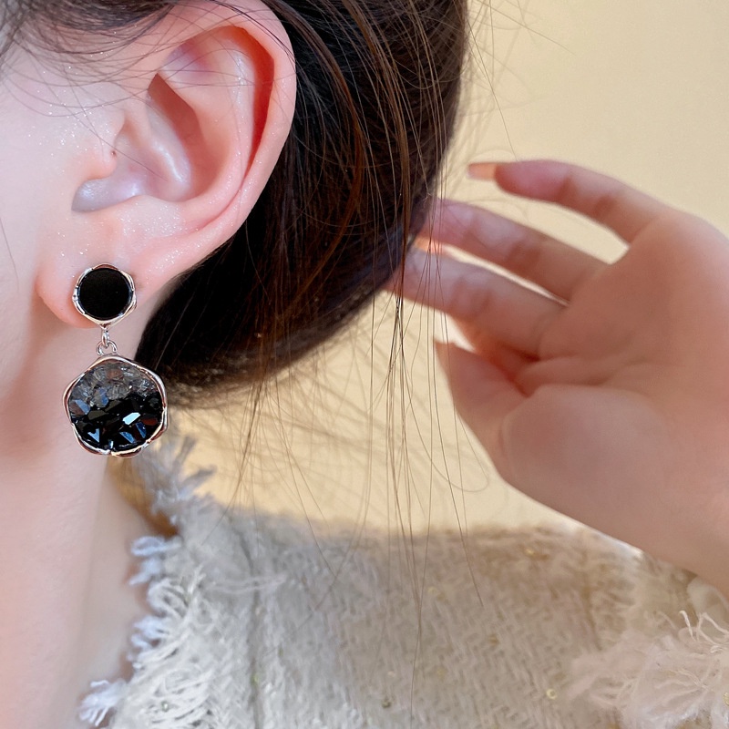 Bông Tai Hình Học Đơn Giản Bằng Bạc Thời Trang Hàn Quốc Sang Trọng