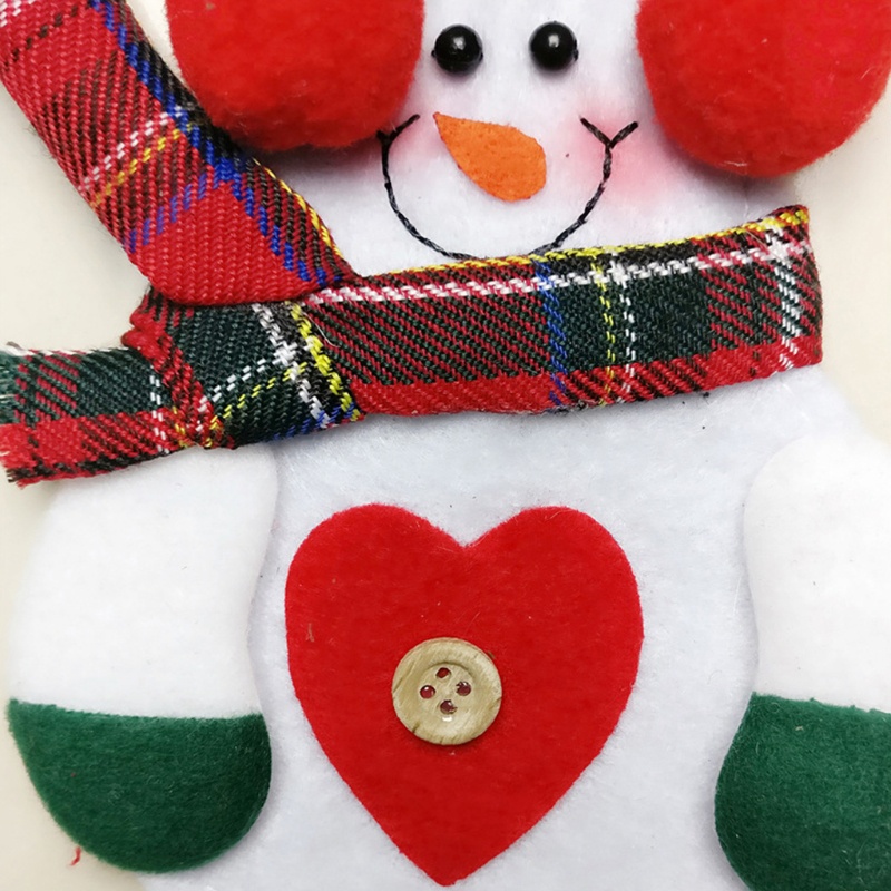 Túi Vải Không Dệt Đựng Muỗng Nĩa Họa Tiết Giáng Sinh