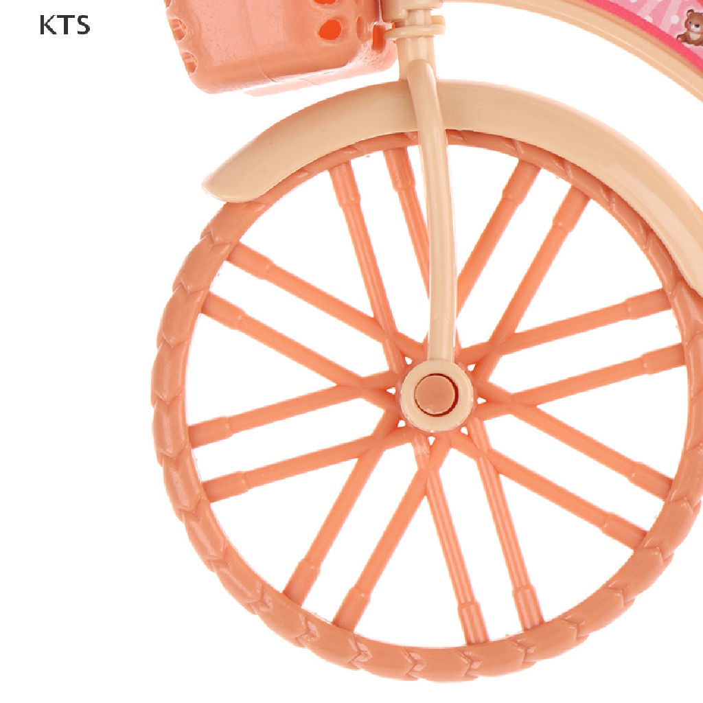 KTS 1Pcs 1:12 Dollhouse Miniature Bicycle Scene Model DIY Doll Decor Accessories KT