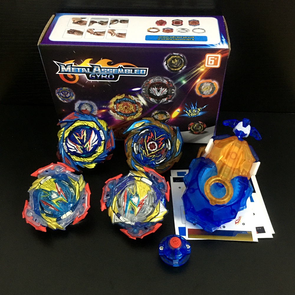 4PCS Beyblade Burst Set with Custom B-184 Launcher Gift Toys for Children