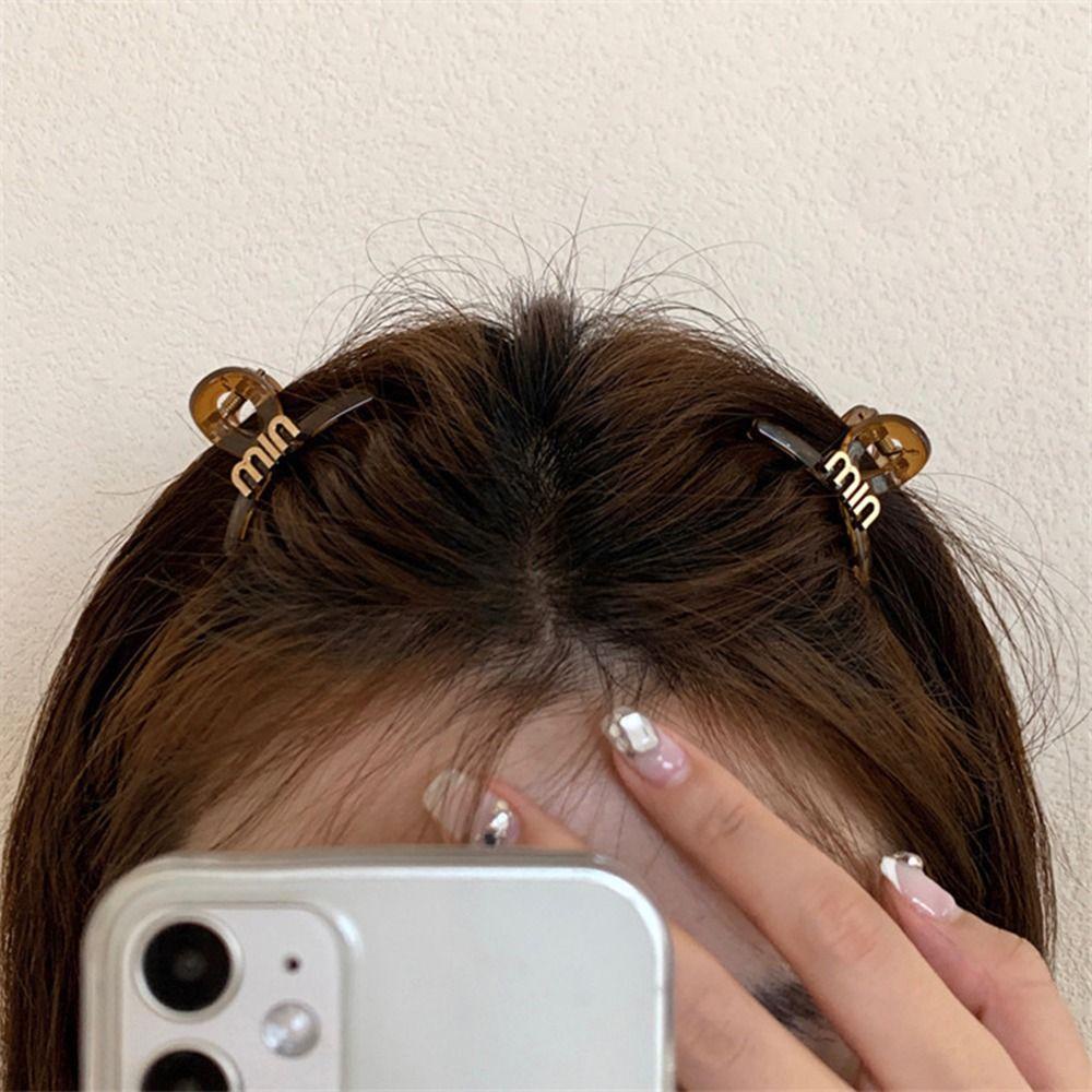 Kẹp Tóc Càng Cua In Chữ Bằng Acrylic Dễ Thương Sáng Tạo Cho Bạn Gái