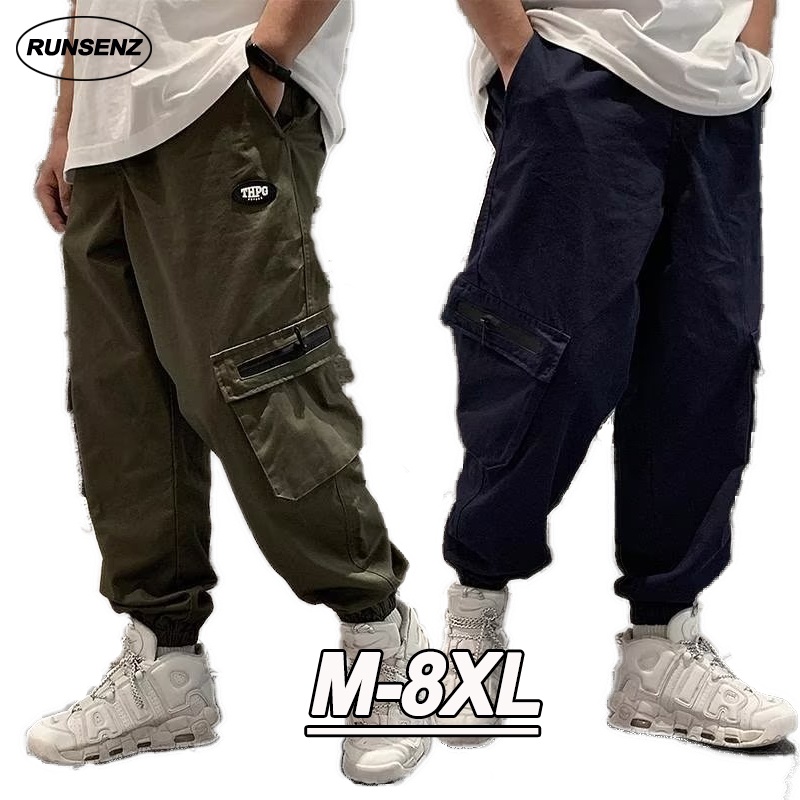Quần Jogger Dáng Rộng Phối Túi Hộp Phong Cách Thời Trang Vintage Mỹ Cho Nam Giới Có Size Xl-8xl