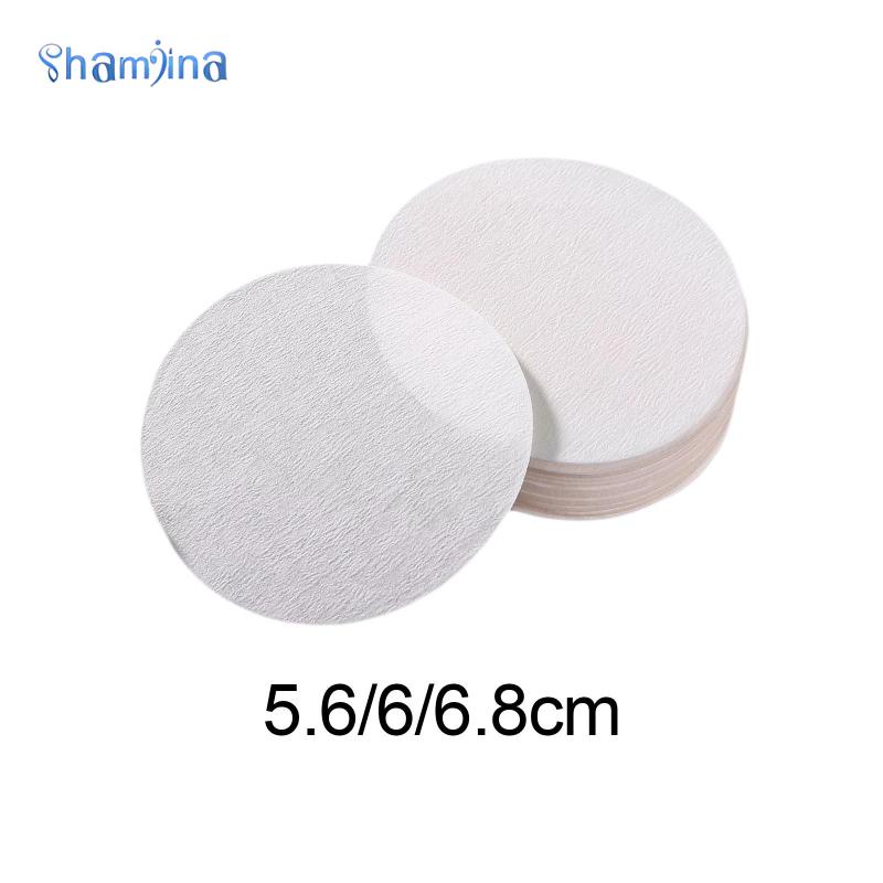 100 Giấy lọc cà phê shamjina hình tròn 56mm 60mm 68mm cho máy pha cà phê Espresso V60 Dripper