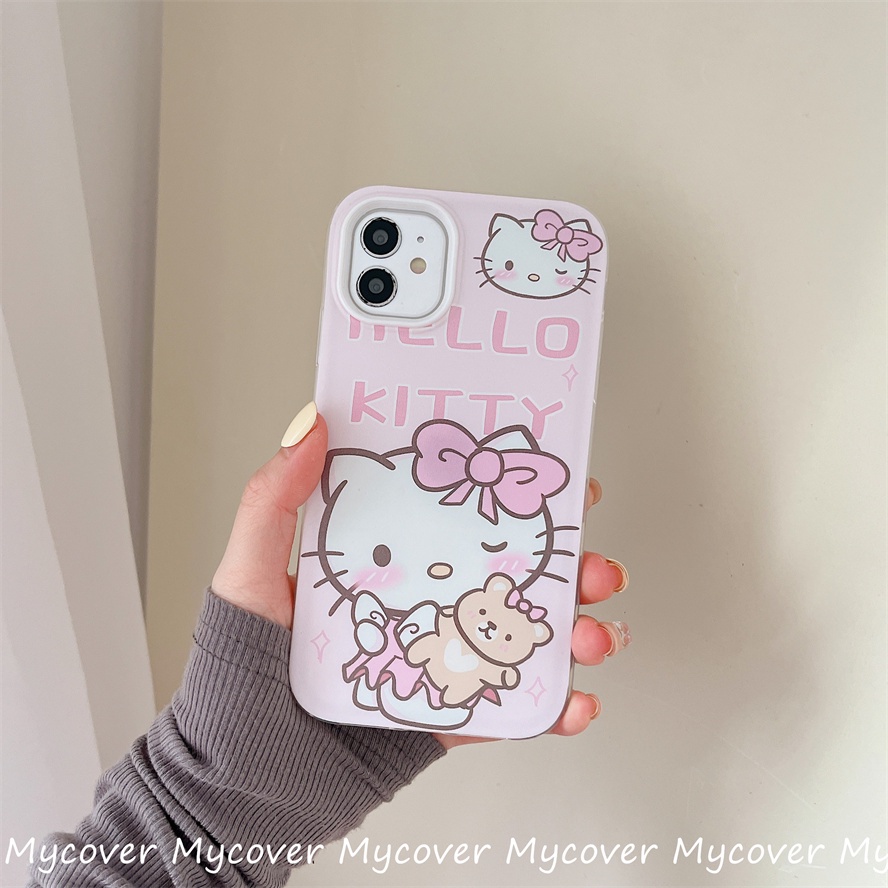 Ốp Điện Thoại Silicon Họa Tiết Hoạt Hình Hello Kitty Cho Iphone 11 12 13 14 Pro Max X Xr Xs 8 7 6 Plus SE 2020