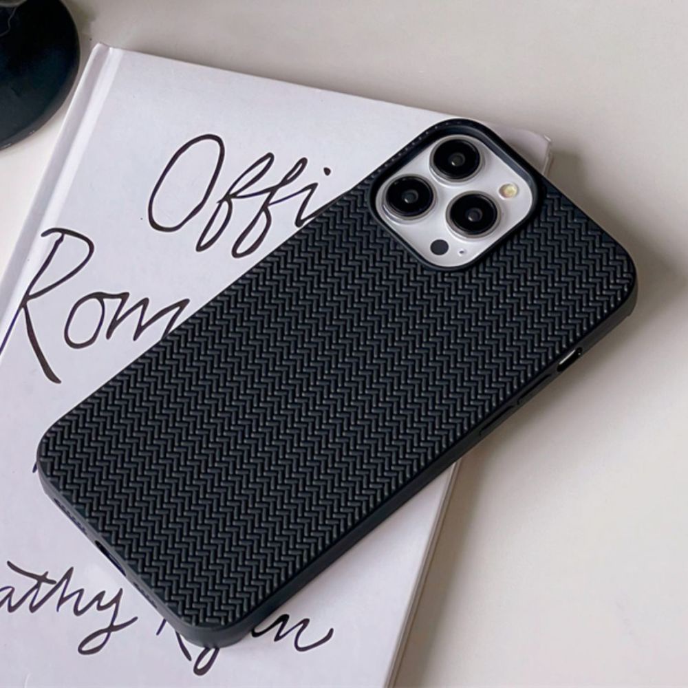 Ốp Điện Thoại TPU Mềm Họa Tiết Đan Len Màu Trơn Chống Trượt Cho IPhone 11 12 13 14 Pro Max 14 Plus X XR 7 8 Plus SE