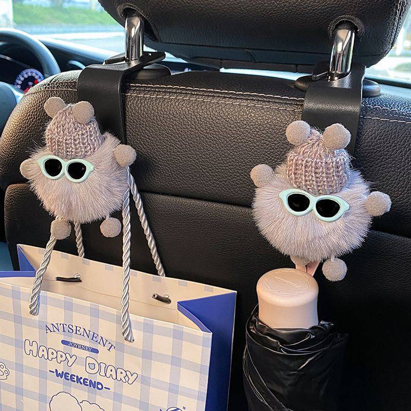 Small Briquette Car Backrest Hook Cute Car Seat Multifunctional Storage Front Row Rear Row Car Interior Decoration TujP