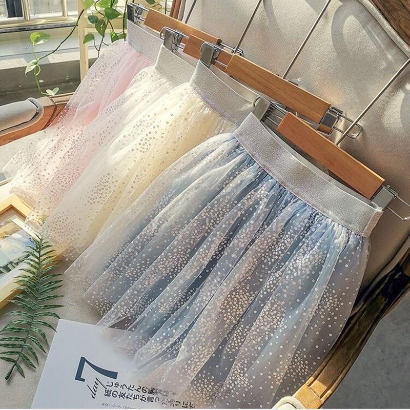 Haoerwu Chân Váy Lưới Mùa Hè Xinh Xắn Cho Bé Gái