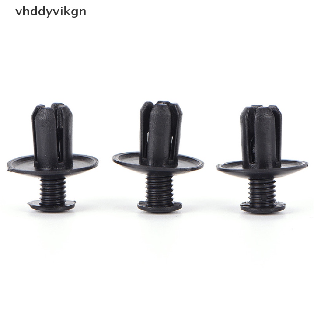 FENDER 50 Đinh Tán Nhựa 8mm Màu Đen Cho Lá Chắn Xe Hơi