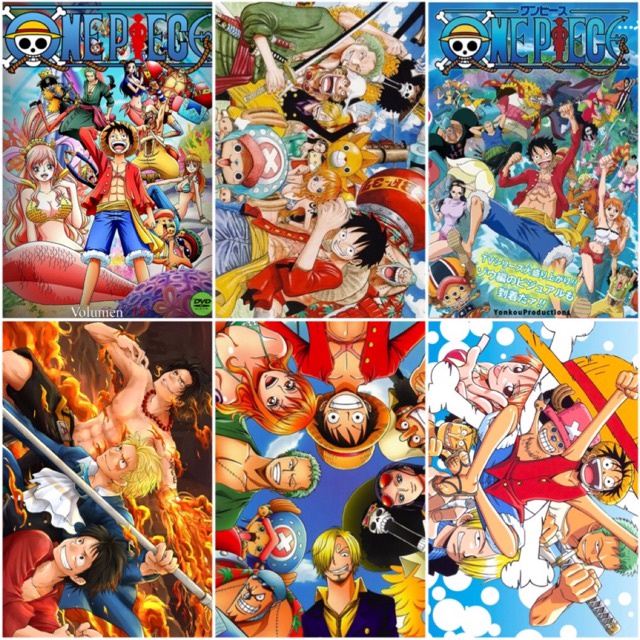 5 Poster one piece , tranh dán tường anime one piece khổ a4