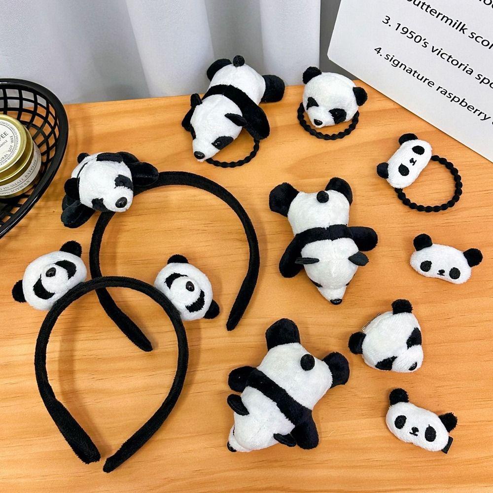 Dây Cột Tóc Hình Gấu Trúc Hoạt Hình Phong Cách Trung Hoa