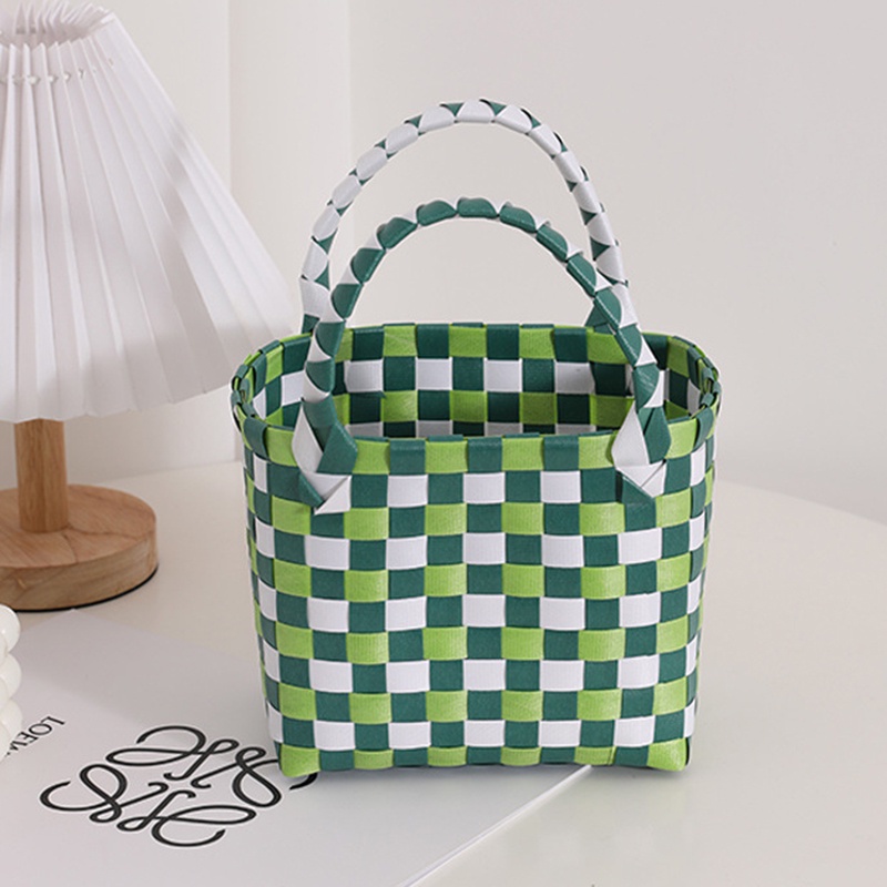 Túi tote Hình Vuông Nhỏ Màu gradient Dễ Thương Đa Ứng Dụng Cho Nữ