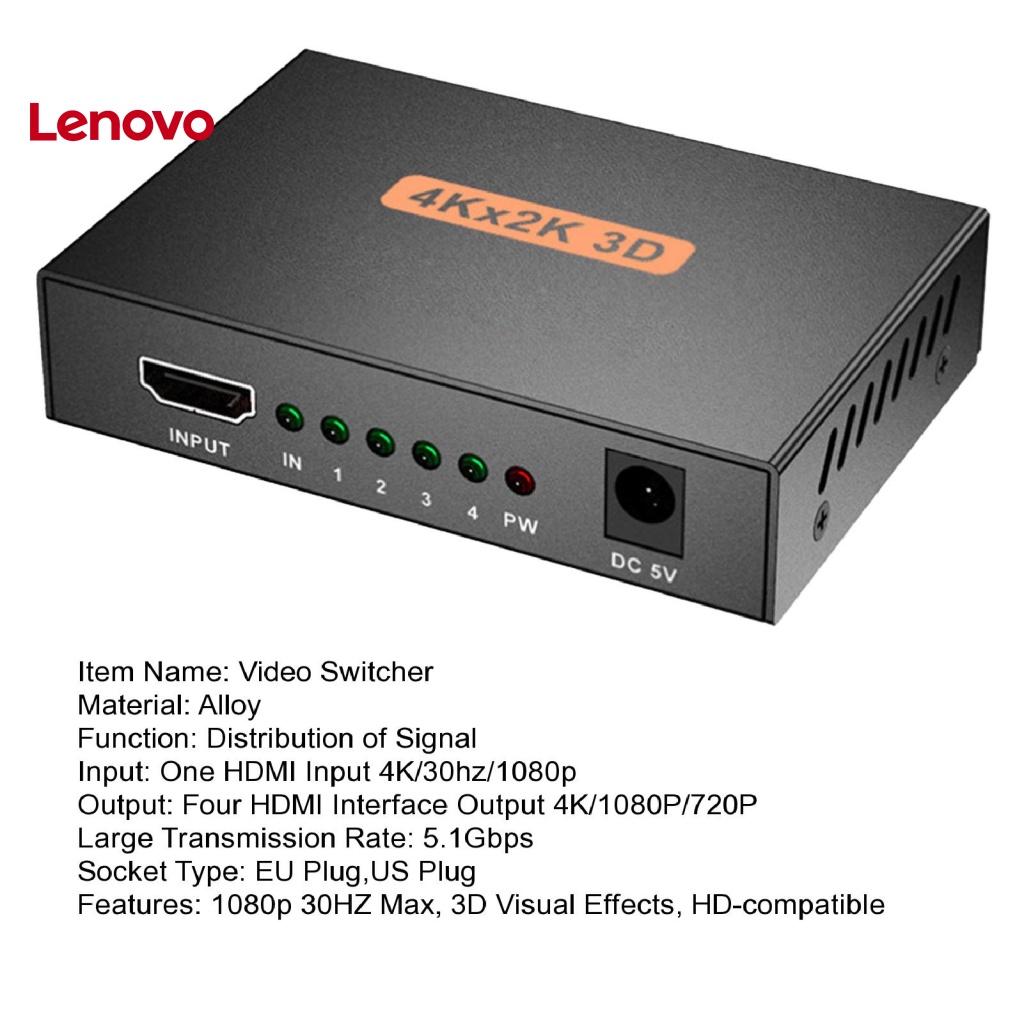 Bộ Chuyển Đổi Video Hoa Hướng Dương HD 1080p 30HZ Max 3D Visual Effect 5.1Gbps Audio-Video 1 Trong 4 Cho Văn Phòng