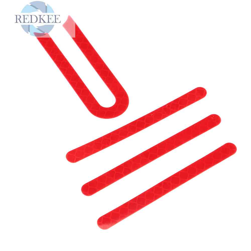 1 Miếng Dán Phản Quang Màu Đỏ Bảo Vệ Bánh Xe Trước / Sau Cho Ván Trượt Điện M365