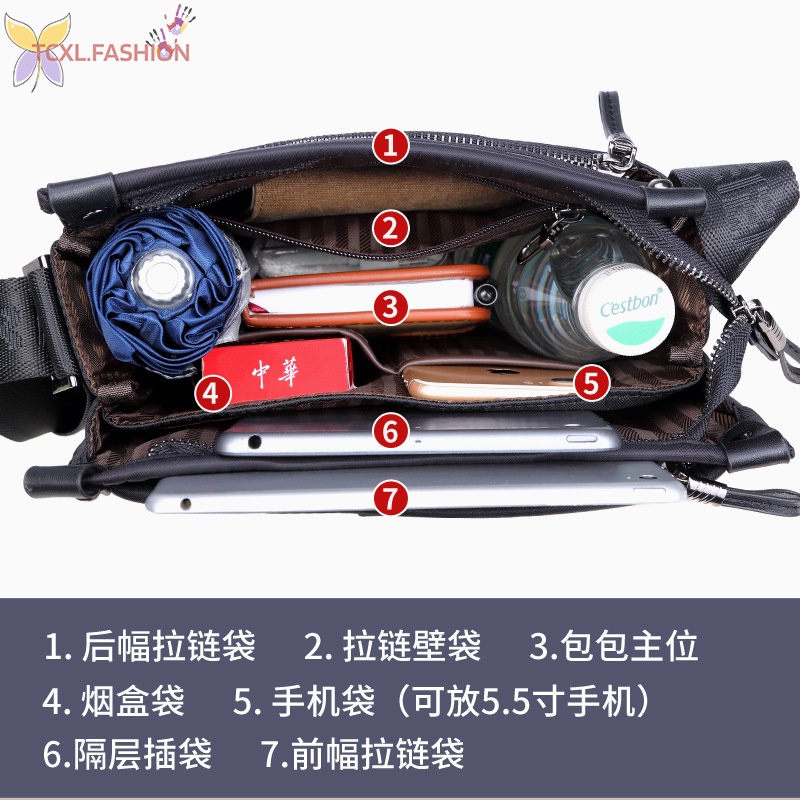 Túi Đeo Chéo Vải Oxford Phong Cách Doanh Nhân Sang Trọng Cho Nam