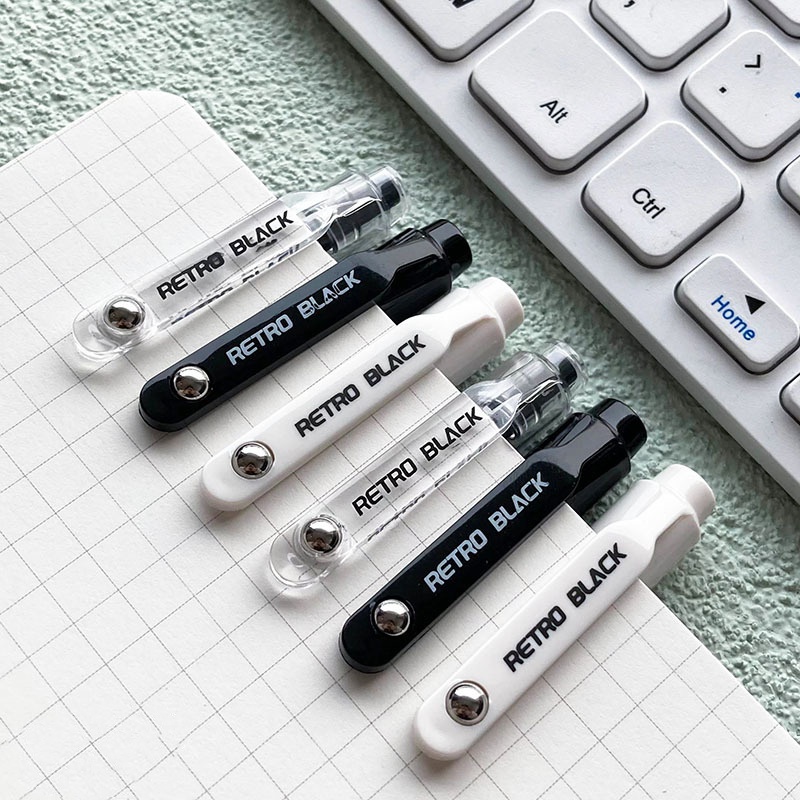 1 Cây Bút Bi Mực Đen Ngòi 0.5mm Phong Cách Retro Cho Bút Bi C7367