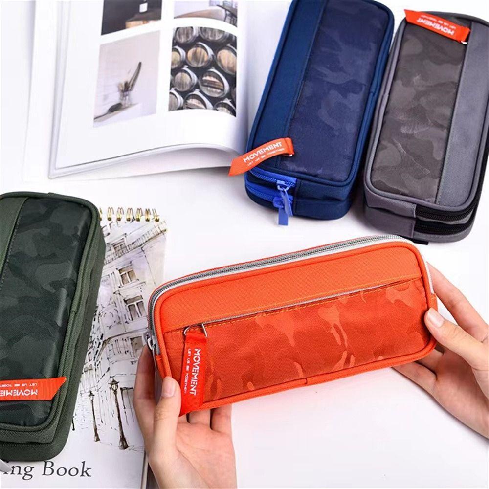 Túi Đựng Bút Họa Tiết Rằn Ri Sức Chứa Lớn Tiện Dụng Cho Học Sinh / Văn Phòng Ốp