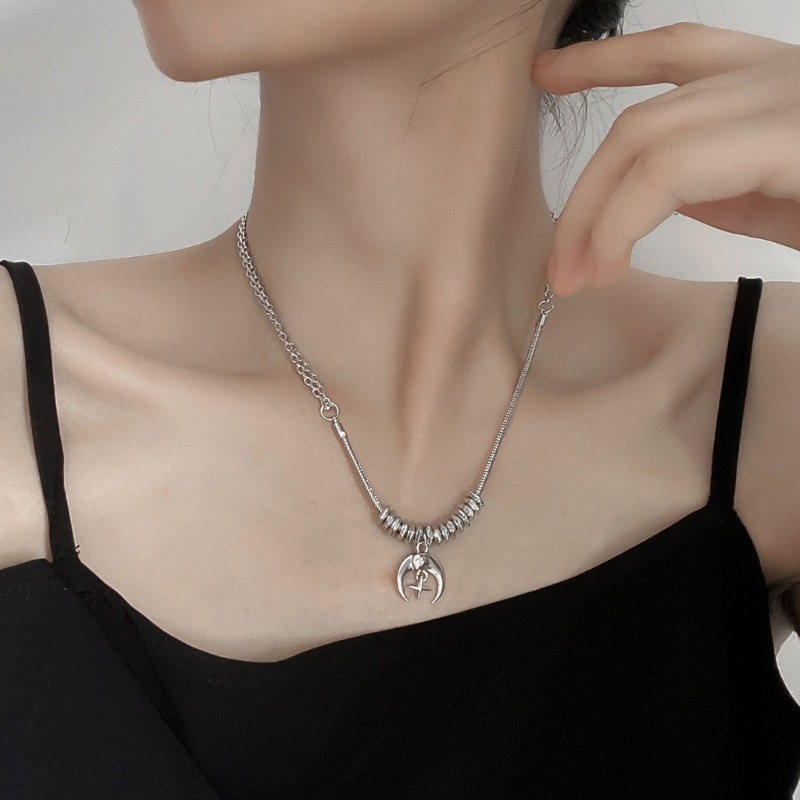 Dây Chuyền Mặt Hình Trăng Sao Dễ Thương Ngọt Ngào Cho Nữ