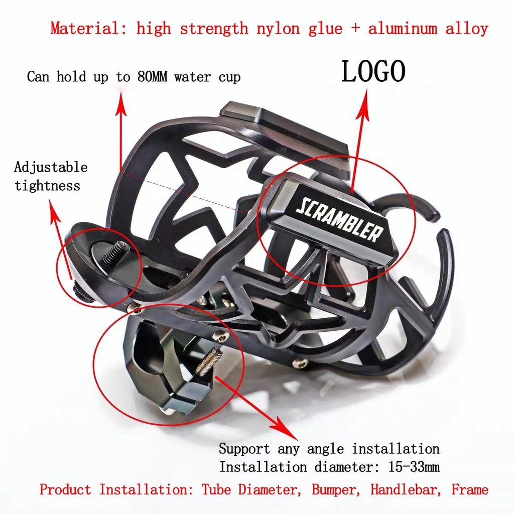 Giá Đỡ Bình Nước Cho Xe Mô Tô ducati scrambler 400 800 1100 2015 2016 2017 2018 2019