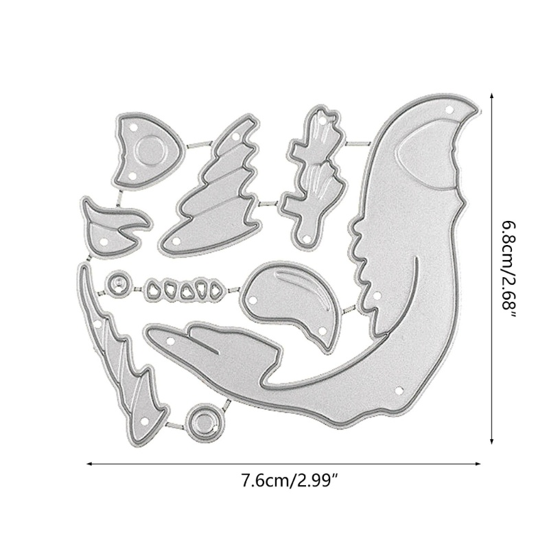 Khuôn Cắt Giấy Kim Loại Hình Chim Vẹt Xinh Xắn