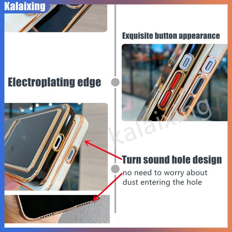 Ốp Điện Thoại Mềm Màu Trơn Có Ngăn Đựng Thẻ Bảo Vệ Ống Kính Máy Ảnh Cho iPhone 14 Pro Max 14Plus 13 12 Pro Max