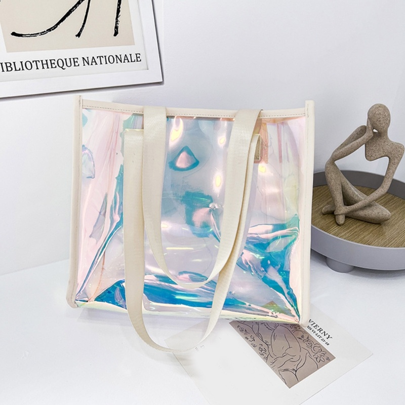 Túi Tote Đeo Vai Bằng PVC Chống Nước Thời Trang Mùa Hè Cho Nữ