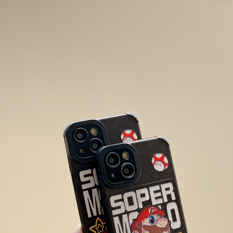 Ốp Điện Thoại Silicon Mềm Chống Sốc Hình Super Mario Cho iPhone 14 Pro Max 11 12 13 Pro 7 8 Plus X XS Max XR
