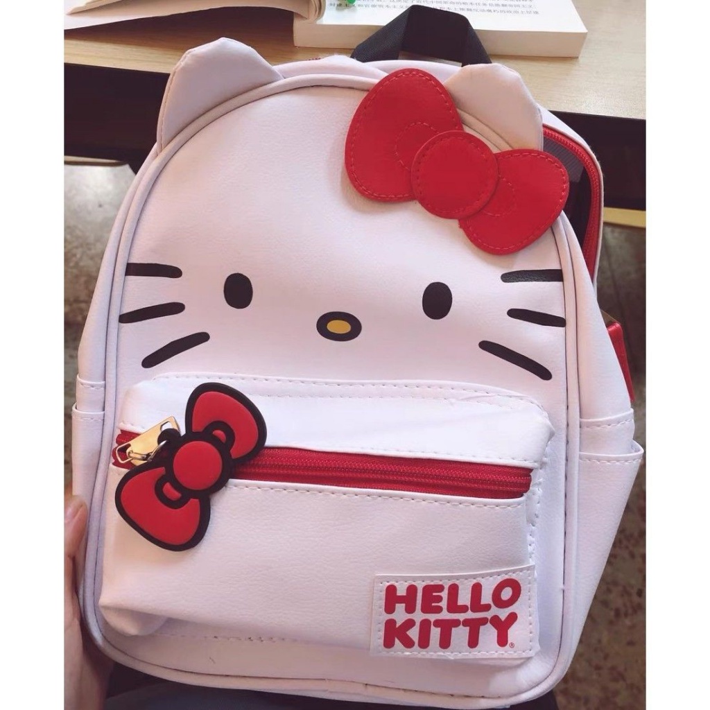 Balo Đi Học Hình Mèo Hello Kitty Dễ Thương Phong Cách Nhật Bản