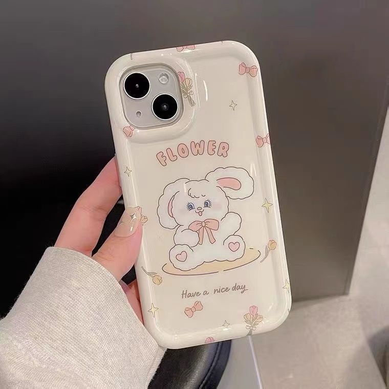 Ốp Điện Thoại Silicon TPU Mềm Chống Sốc In Hình Thỏ Dễ Thương Cho IPhone 14 13 11 12 Pro XS Max X XR 7 + 8 Plus