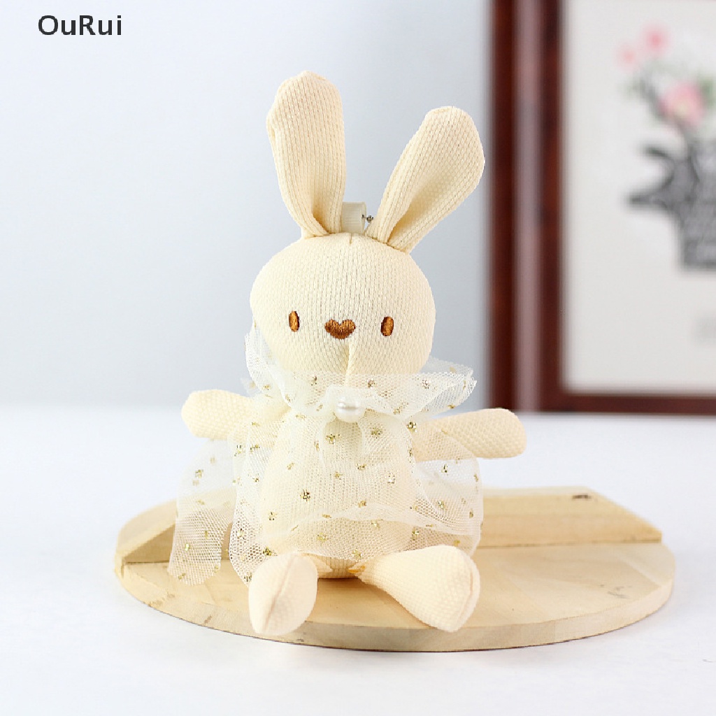 {RUI} Móc Khóa Thỏ Nhồi Bông Mặc Váy Lưới Dễ Thương Chất Lượng Cao {OuRui}