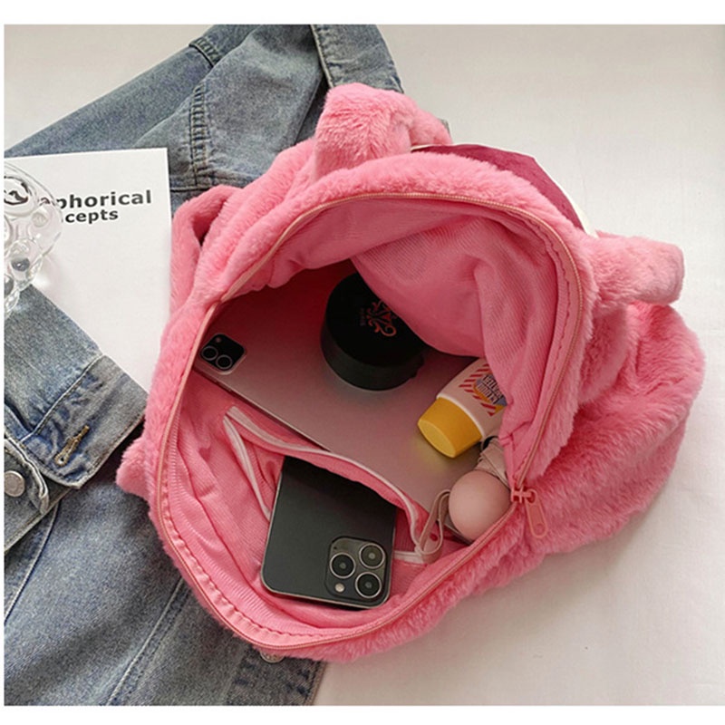 Túi xách đeo vai TENDER AFTERNOONS bằng vải bông hình gấu hoạt hình dễ thương cỡ lớn thời trang Hàn Quốc cho nữ