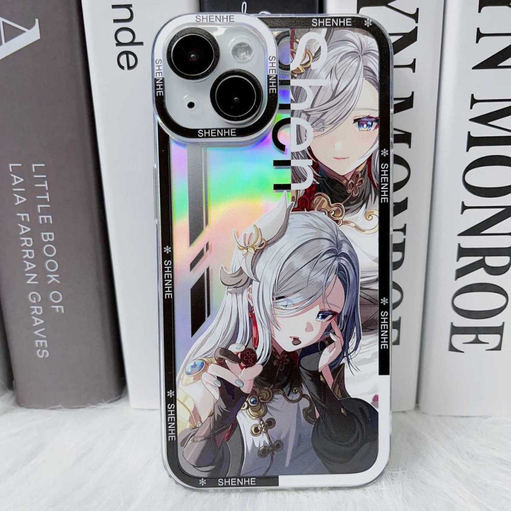 Genshin Impact Shenhe Compatible with iPhone Apple 14 Angel Eyes Clear Full Wrap Phone Case Drop Proof Soft Case Two-Dimensional