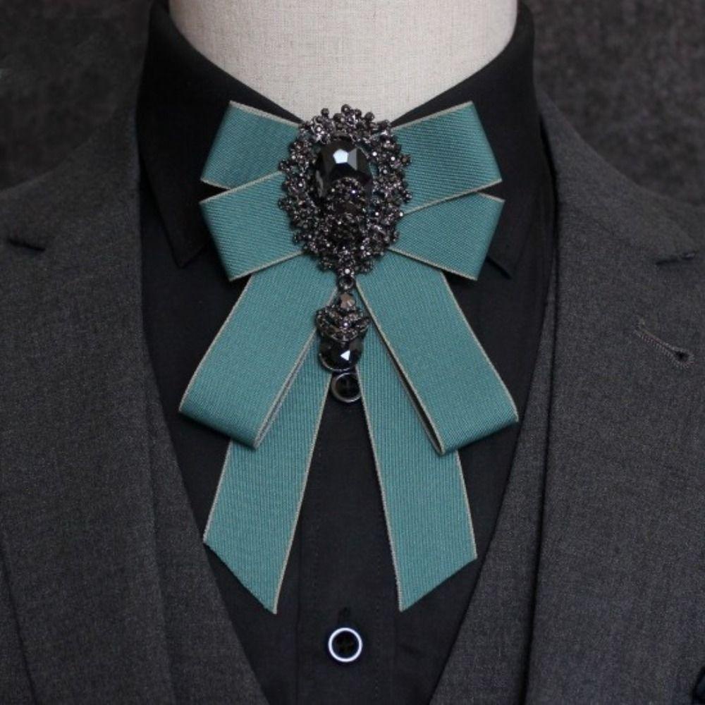 SUMU Cà Vạt Nơ Đính Đá Phong Cách Retro Cho Nam